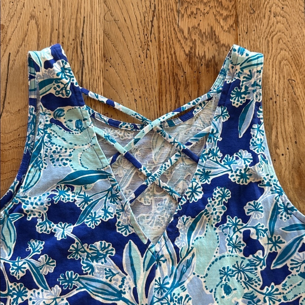 Lilly Pulitzer Kristen Koalafications Royal Purple Bamboo Dress XS Nwot - Picture 6 of 13